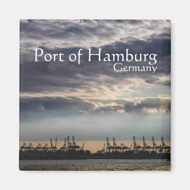 Aimant Port de Hambourg - Allemagne (Devant)