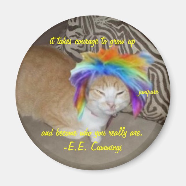 Aimant porte - clé du courage junipurr (Devant)