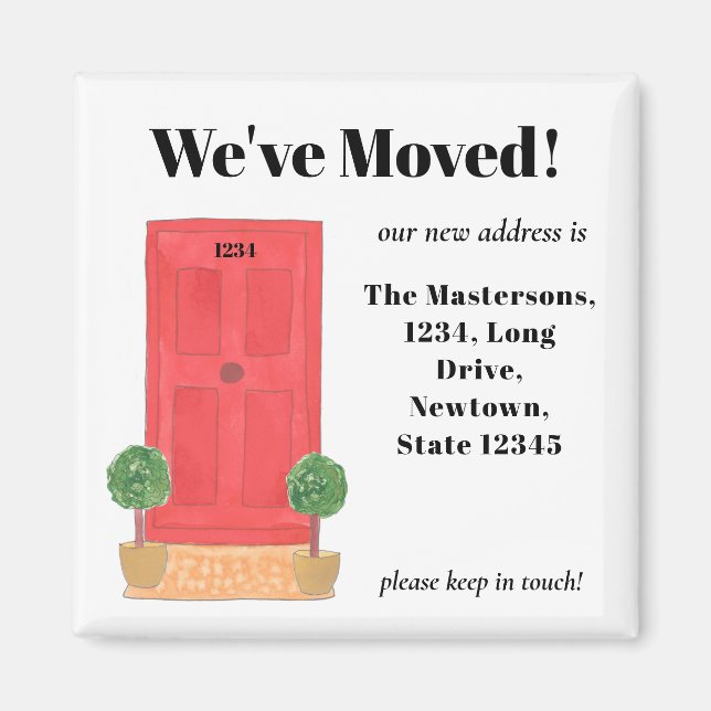 Aimant Porte rouge Nous avons déplacé l'aimant (Devant)