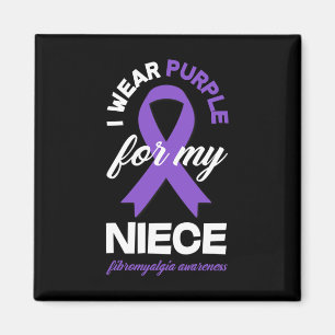 Aimant Porter le violet pour ma nièce Fibromyalgie Sensib