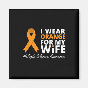 Aimant Porter Orange Pour Ma Femme Ms Awareness Ribbon