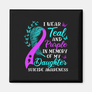 Aimant Portez Turquoise Violet En Mémoire De Mon Suicide 