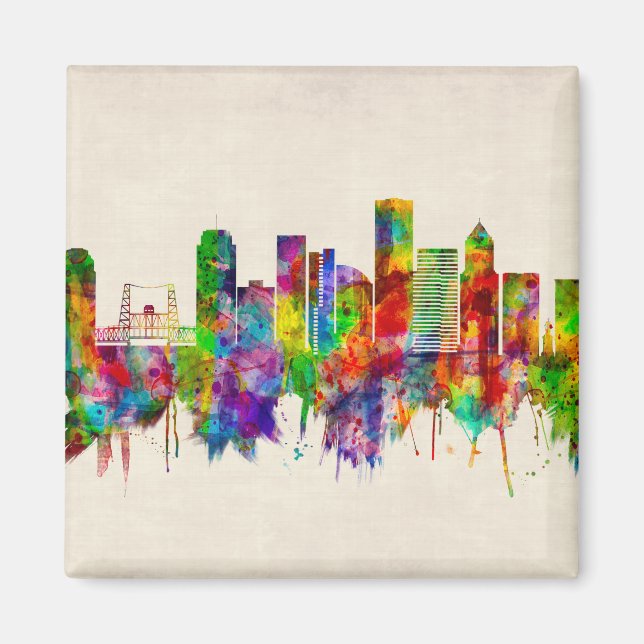 Aimant Portland Oregon Skyline (Devant)