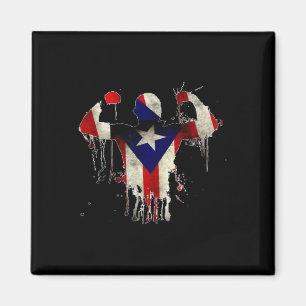 Aimant Porto Rico Boxe Gants Boxeo Shirt Ropa Uni