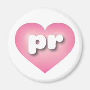 Aimant Porto Rico Pink Fade Heart - J'aime PR