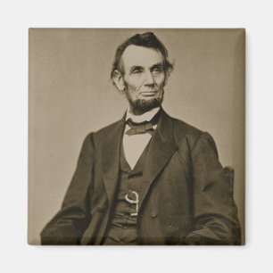 Aimant Portrait d'Abraham Lincoln (1809-65) (photo b/w)
