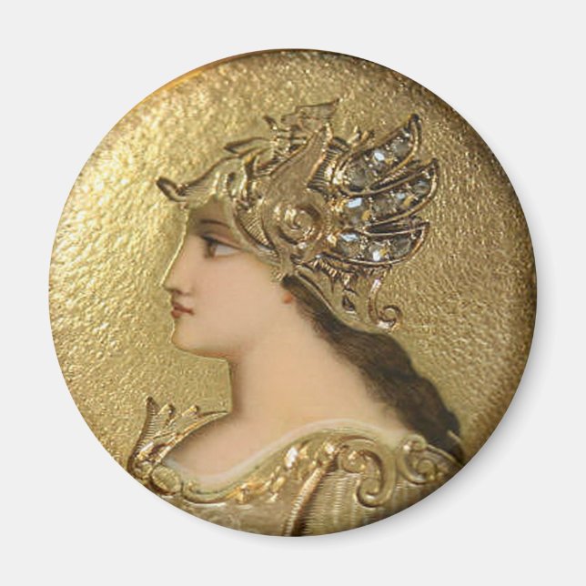 AIMANT PORTRAIT D'ATHENA AVEC DES GOLDEN HELMET ET DES GR (Devant)