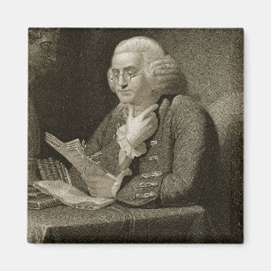 Aimant Portrait de Benjamin Franklin, gravé par Thomas