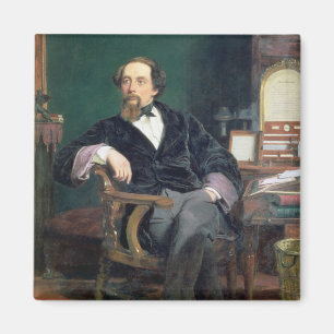 Aimant Portrait de Charles Dickens (huile sur toile)