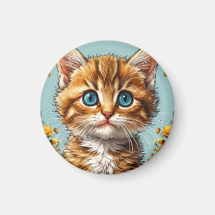Aimant Portrait de chaton mignon