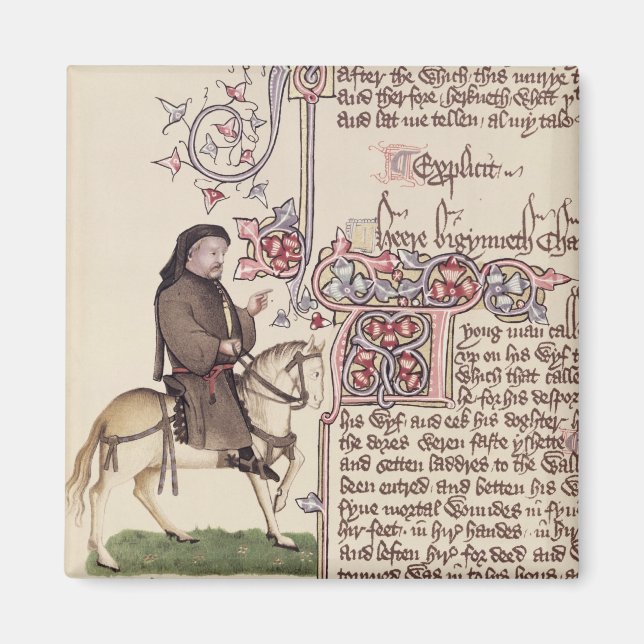 Aimant Portrait de Geoffrey Chaucer fac-similé (Devant)