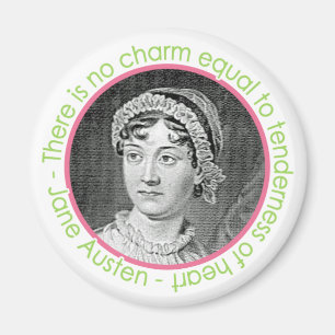 Aimant Portrait de Jane Austen avec l'aimant de citation