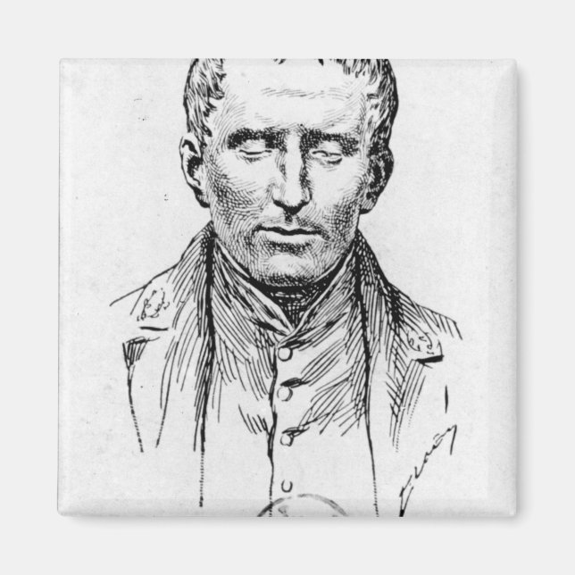 Aimant Portrait de Louis Braille (Devant)