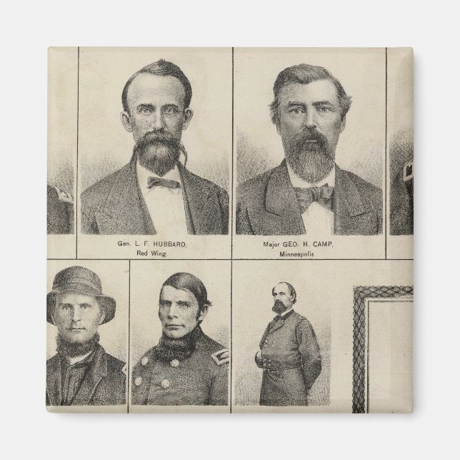 Aimant Portrait des hommes militaires, Minnesota (Devant)
