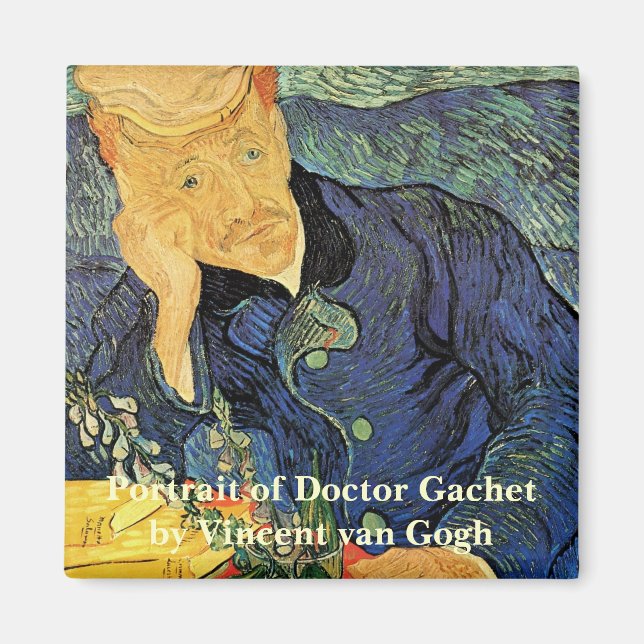 Aimant Portrait du Docteur Gachet par Vincent van Gogh (Devant)