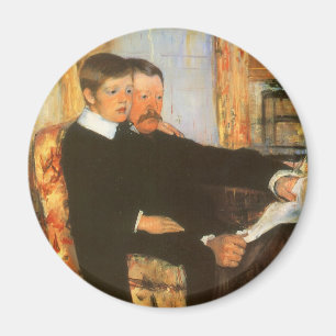 Aimant Portrait du père vintage et du fils par Mary Cassa