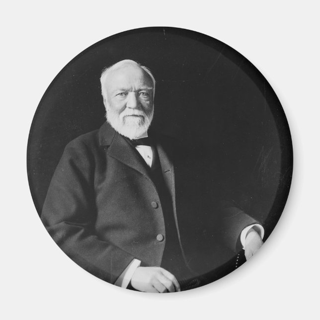 Aimant Portrait du philanthrope Andrew Carnegie (Devant)