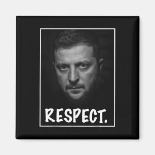 Aimant Portrait du président Zelensky Respect Soutien Ukr