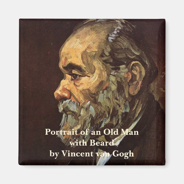 Aimant Portrait du vieil homme avec barbe par Vincent van (Devant)