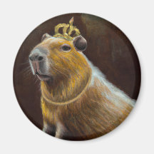 Portrait d'un capybara portant une robe royale méd
