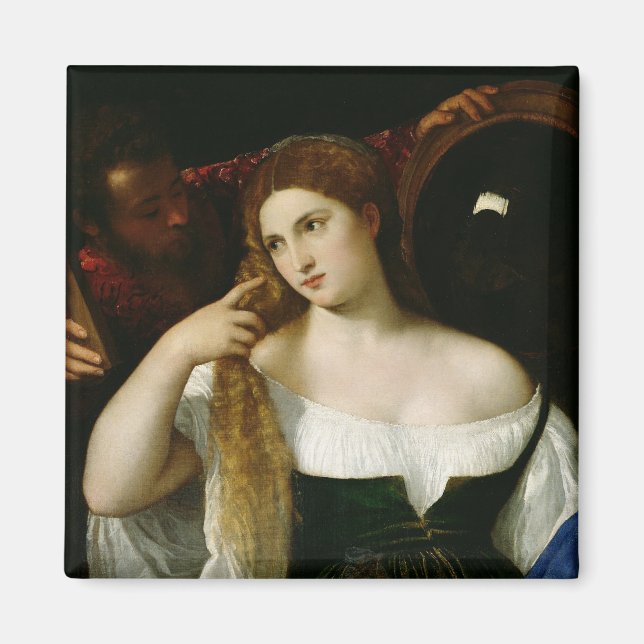 Aimant Portrait d'une femme à sa toilette, 1512-15 (Devant)
