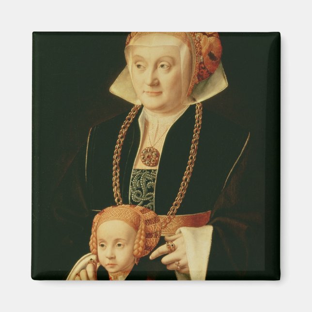 Aimant Portrait d'une femme avec sa fille (Devant)