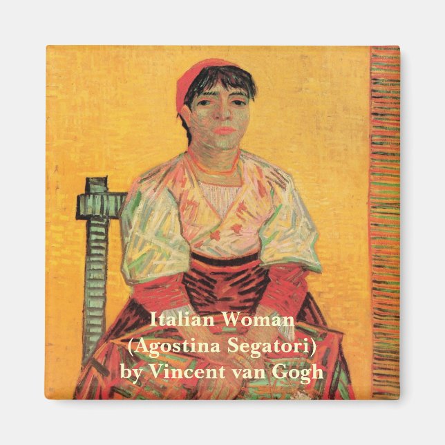 Aimant Portrait d'une femme italienne par Vincent van Gog (Devant)