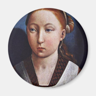Aimant Portrait D'Une Jeune Fille (Joanna Le Mad ?) Par F