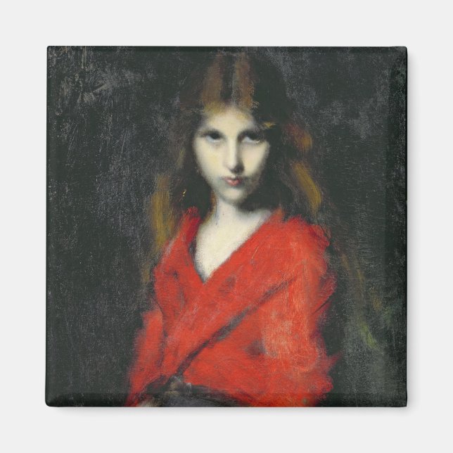 Aimant Portrait d'une jeune fille, le conducteur (Devant)