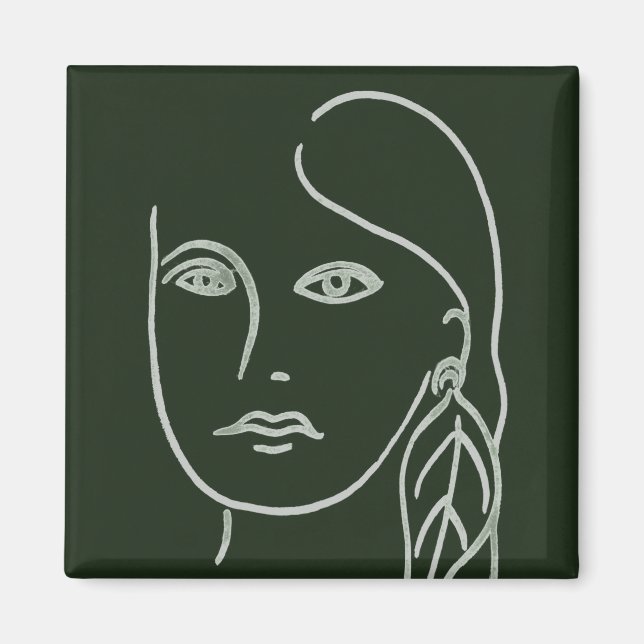 Aimant Portrait malachite (Devant)