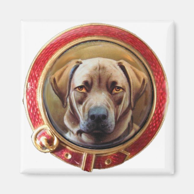 Aimant PORTRAITS DE CHIEN MINIATURE CHOISI Labrador (Devant)