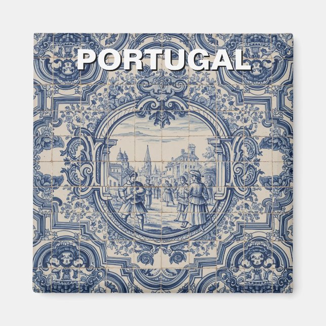 Aimant Portugal Azulejo (Devant)