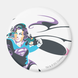 Aimant Pose 4 d'éclaboussure de couleur de Supergirl