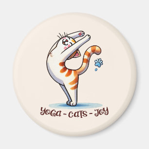 Aimant Pose de Yoga de chat - Yoga - Chats - Joie