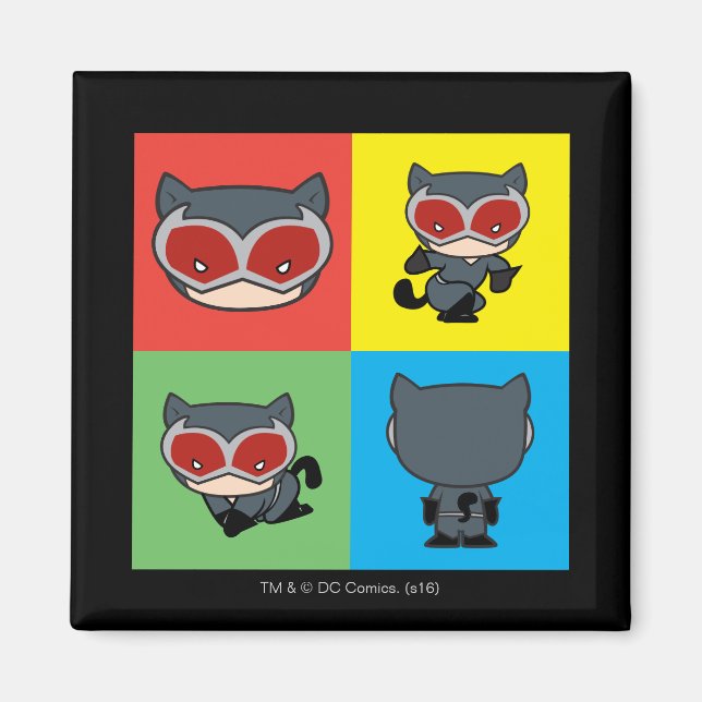 Aimant Poses de caractères Chibi Catwoman (Devant)