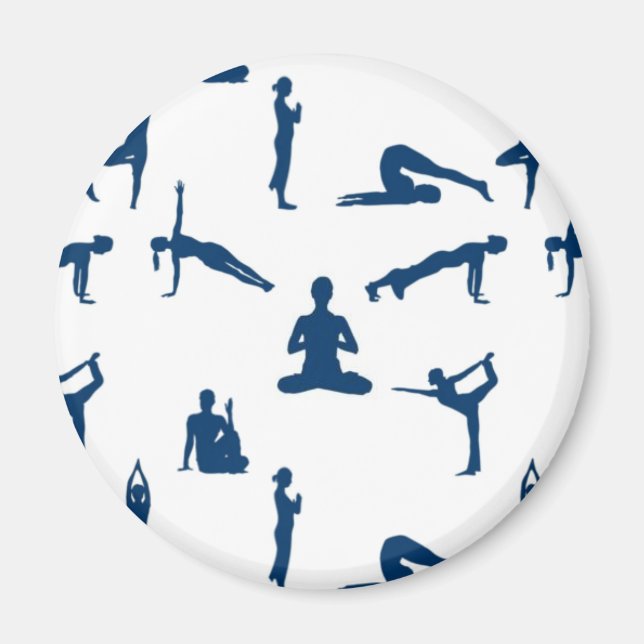 Aimant Poses de yoga (Devant)