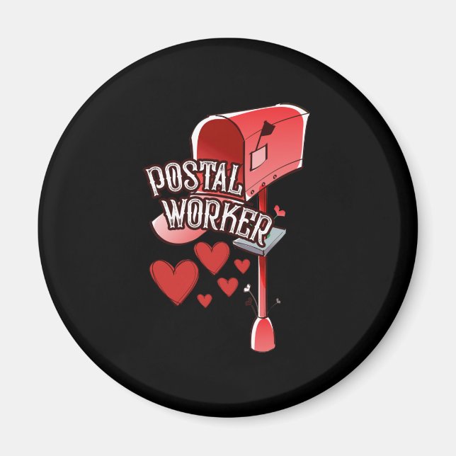 Aimant Postal worker heart - love postal worker (Devant)