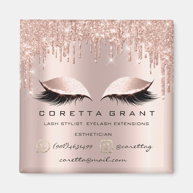 Aimant Poste-Rose d'extension Lashes de maquillage Artist (Devant)