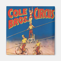 Poster de cirque vintage montrant des acrobates à