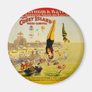 Aimant Poster de Coney Island Sideshow