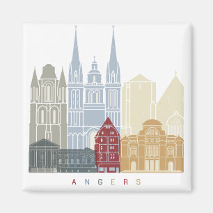 Aimant Poster de la skyline Angers