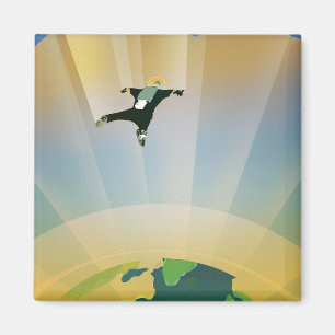 Aimant Poster De L'Espace Rétro-La Gravité D'Une Super Te