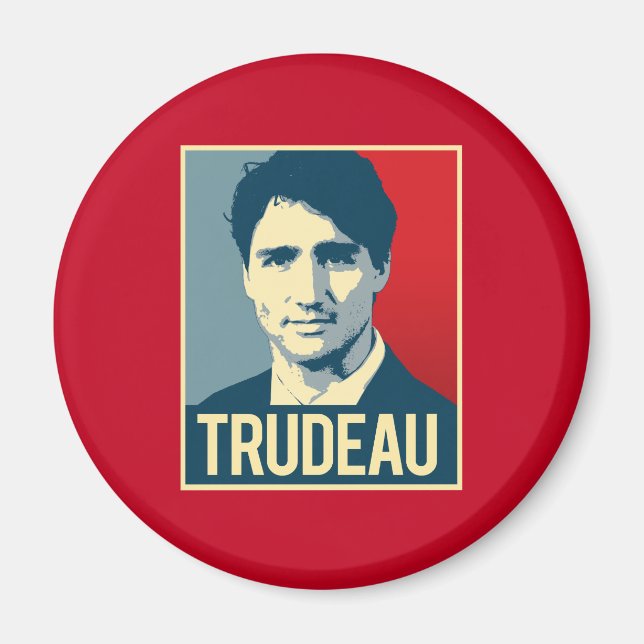 Aimant Poster de propagande Trudeau -.png (Devant)