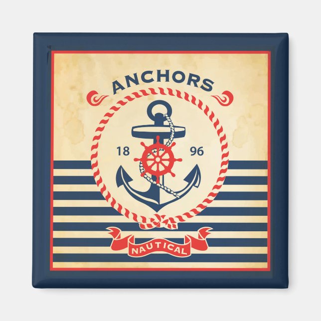 Aimant Poster nautical (Devant)
