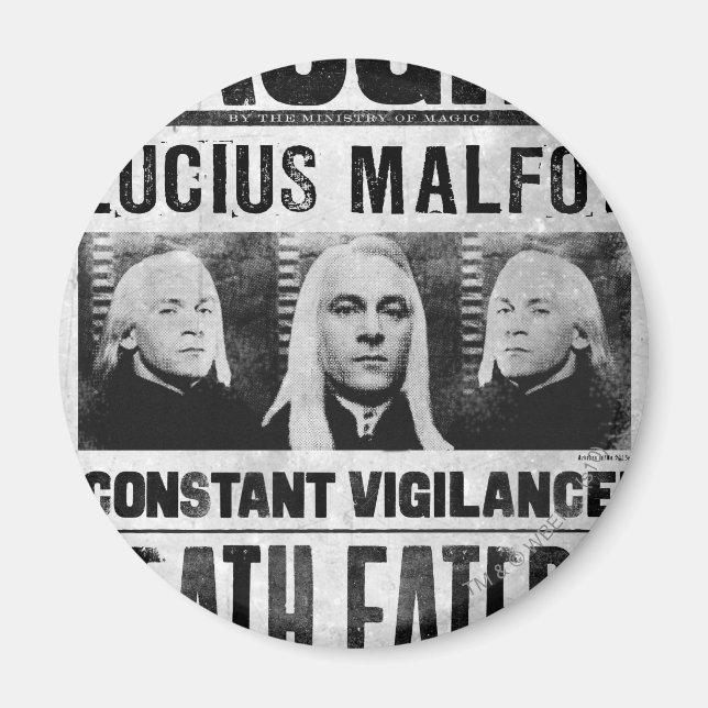 Aimant Poster Recherché Lucius Malfoy (Devant)