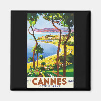 Poster vintage Cannes Côte d'Azur
