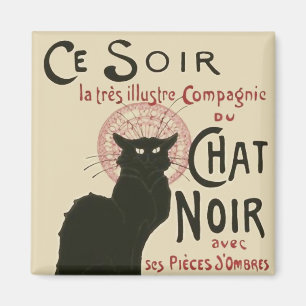Aimant Poster vintage Ce Soir Le Conversation Noir