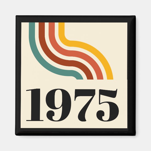 Aimant poster vintage de bande rétro 1975 (Devant)