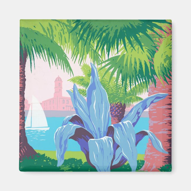 Aimant Poster Vintage voyage Promotion Porto Rico 2 (Devant)
