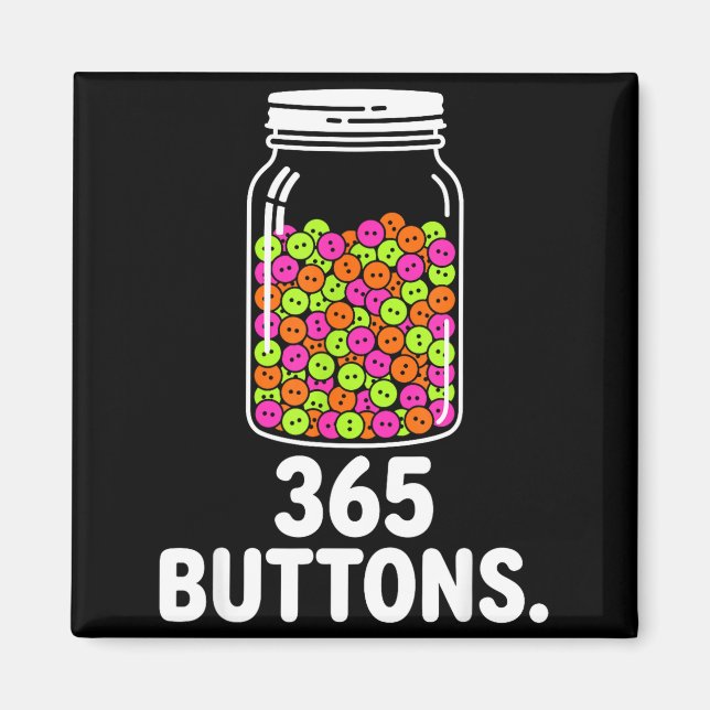 Aimant pot à boutons 365 mème relooker l'objectif de suiv (Devant)